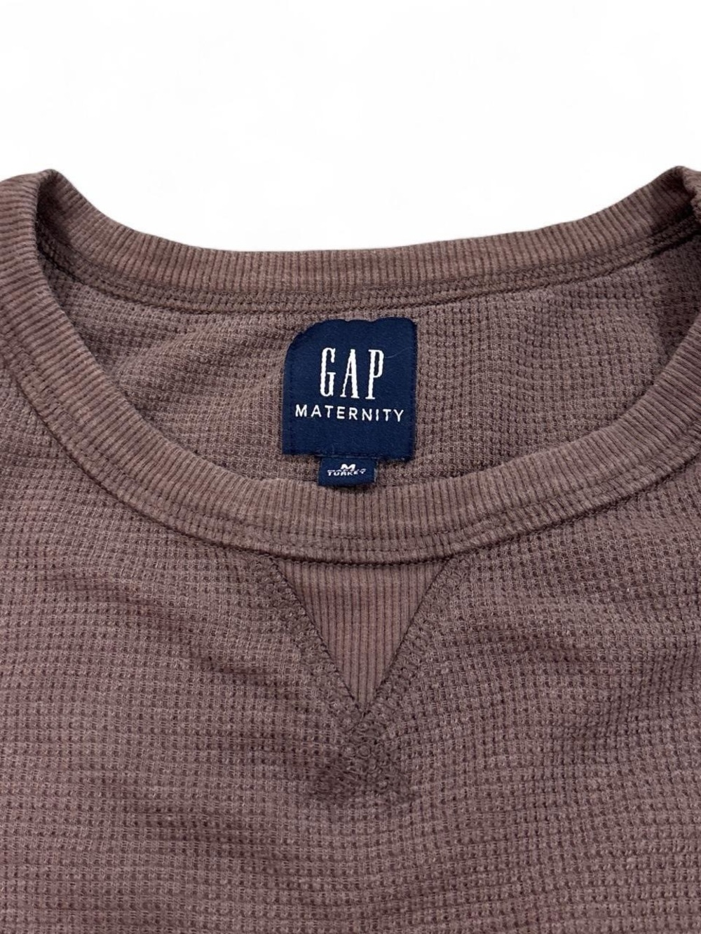 Gap maternity brown waffle knit long sleeve top